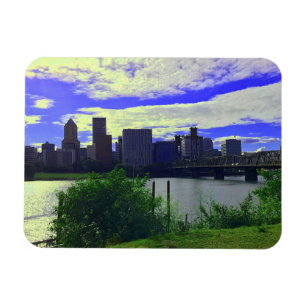 Flexible Portland, Oregon Skyline #2 Magnet
