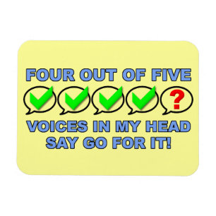 Flexible Quatre Sur Cinq Voix Drôle Aimant Premium Magnet