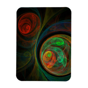 Flexible Reborn Green Art Abstrait Magnet Premium