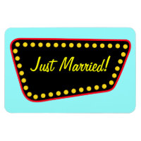Retro Juste Marié Magnet