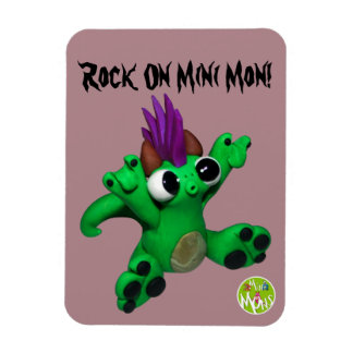 Flexible Rock on Mini Mon Magnet
