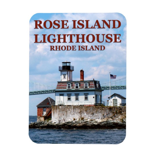 Flexible Rose Island Lighthouse, Rhode Island Flexi Magnet (Vertical)