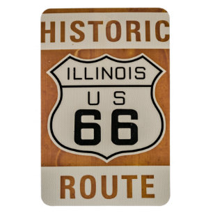 Flexible Route historique 66 en Illinois Magnet