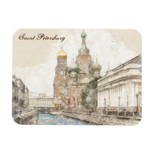 Flexible Saint-Pétersbourg Russie Souvenir Magnet - Pittore