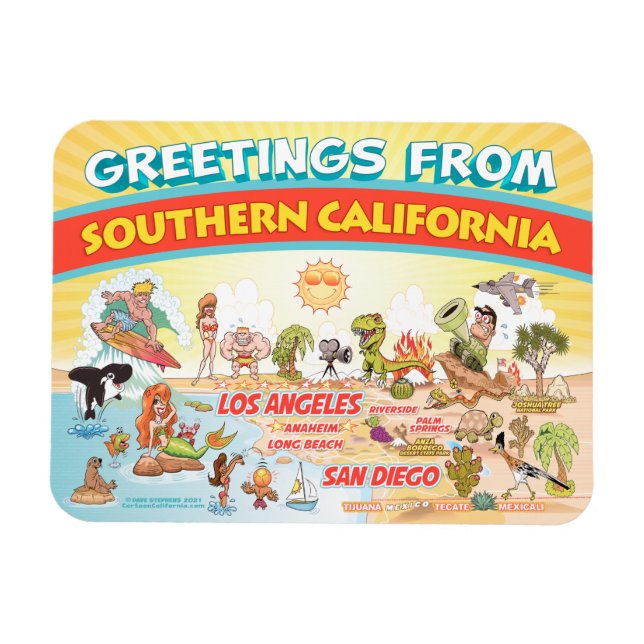 Flexible Salutations de Southern California Magnet (Horizontal)