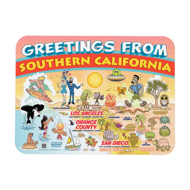 Flexible Salutations de Southern California Magnet (Horizontal)