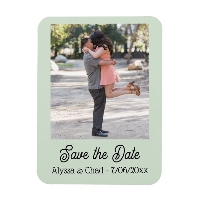 Flexible Save the date magnet personalized photo (Vertical)