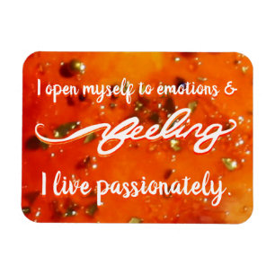 Flexible "Sentiment" Orange Sacral Chakra Mots Magnet