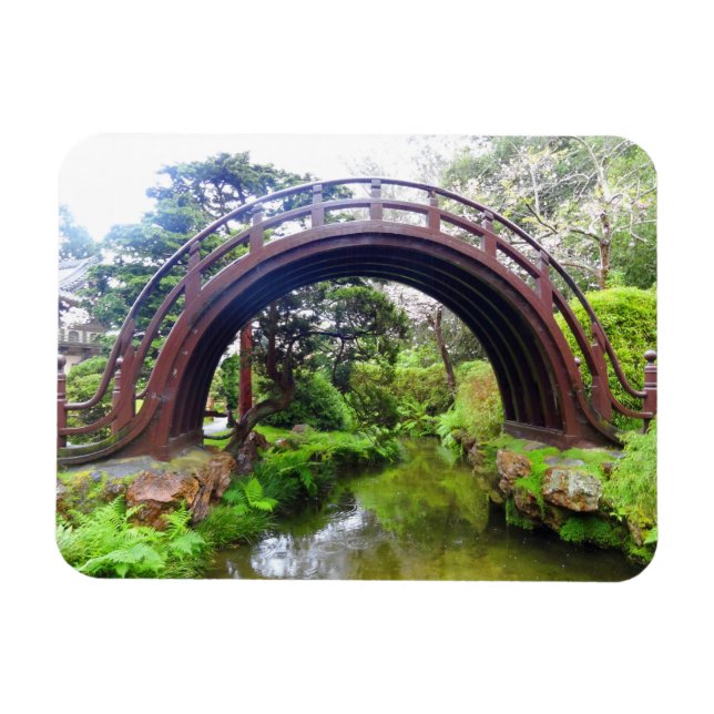 Flexible SF Jardin de thé japonais Pont tambour #2 Magnet (Horizontal)