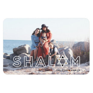 Flexible Shalom Star Hanoukka Magnet
