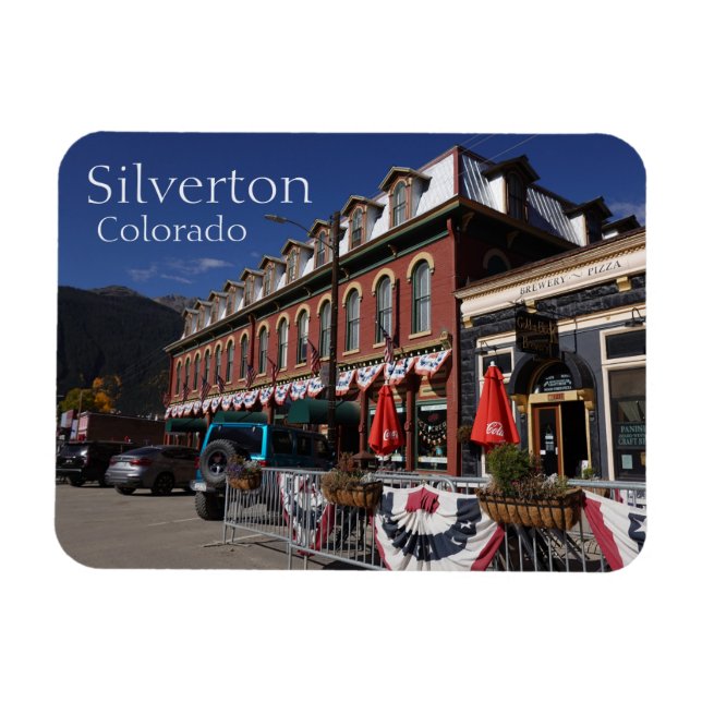 Flexible Silverton coloré, Magnet du Colorado (Horizontal)