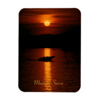 Soleil couchant Montreux Suisse Flexi Magnet