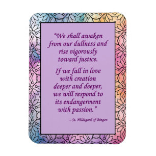 Flexible St. Hildegard de Bingen Quote Magnet