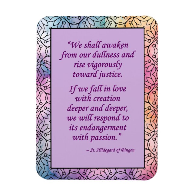 Flexible St. Hildegard de Bingen Quote Magnet (Vertical)