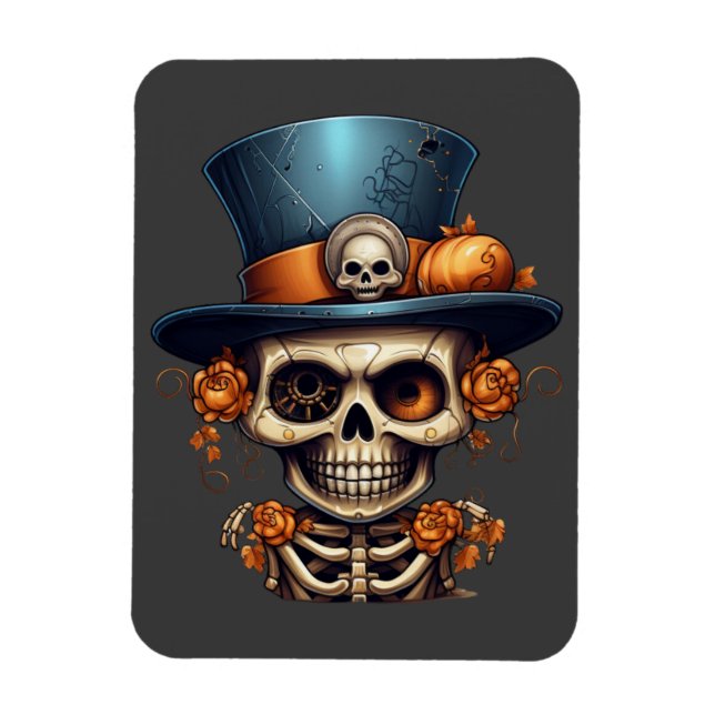 Flexible Steampunk Squelette Magnet (Vertical)