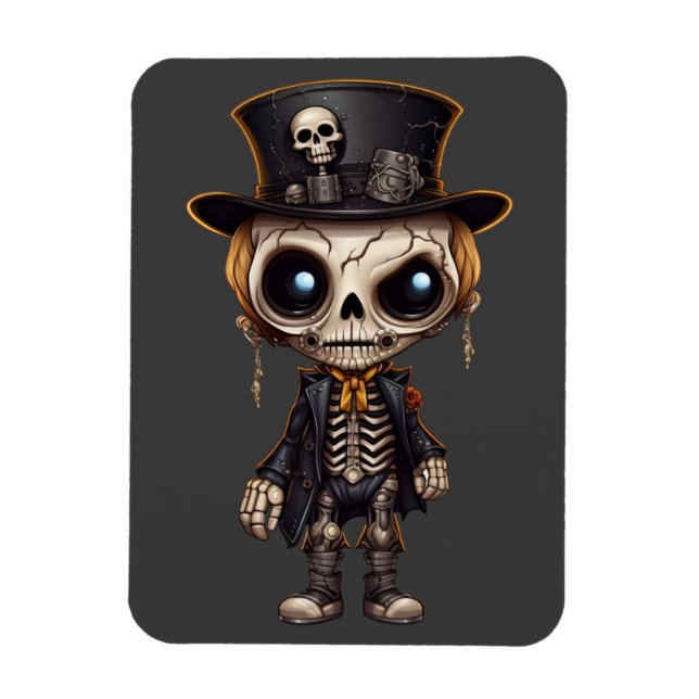Flexible Steampunk Squelette Magnet (Vertical)