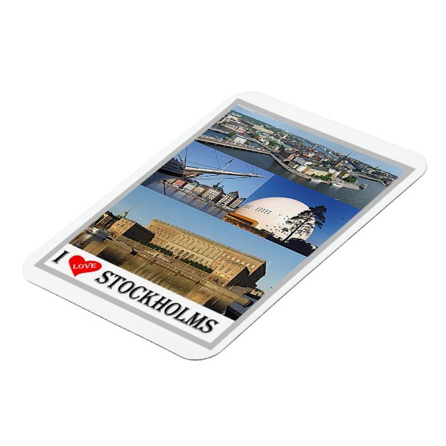 Flexible Stockholm - Suède - I Love - Magnet (Côté Gauche)
