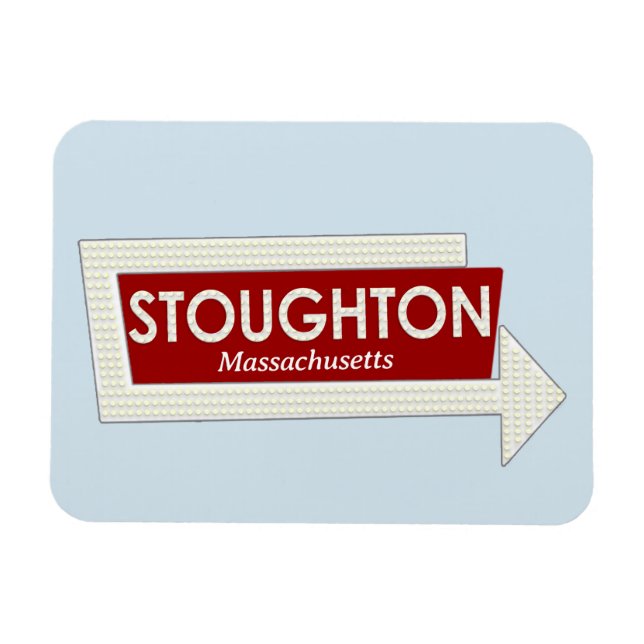 Flexible Stoughton Massachusetts Magnet souvenirs (Horizontal)