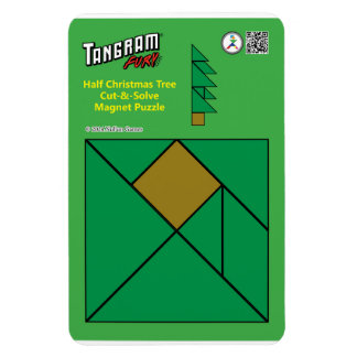 Flexible Tangram Magnet de Noël - Arbre de demi-Noël