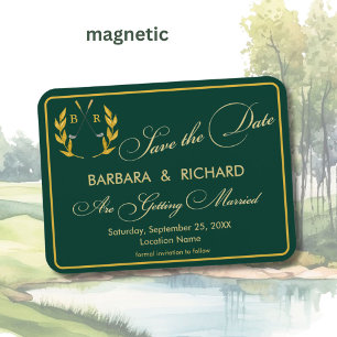Flexible Thème de golf MAGNET Monogramme Mariage Enregistre