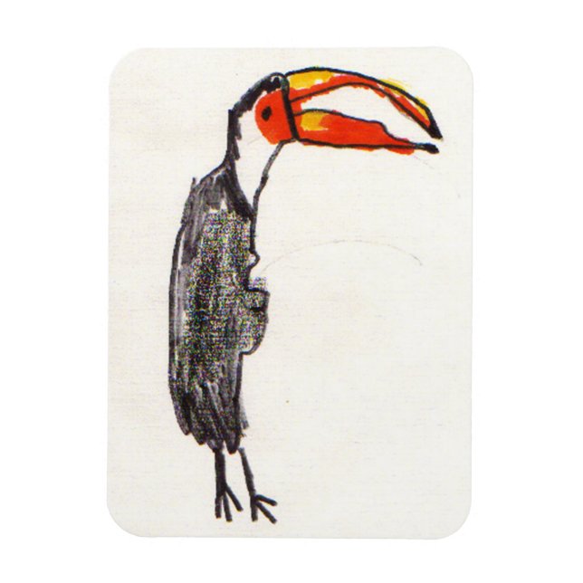 Flexible Toucan Kids Art Magnet (Vertical)