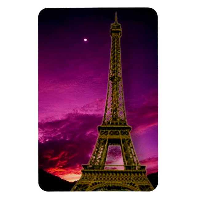 Flexible Tour Eiffel dans Sunshine Sky Premium Magnet (Vertical)