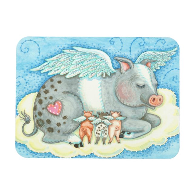 FLEXIBLE TOUS LES BONS PIGLETS VONT AU MAGNET DU CIEL (Horizontal)