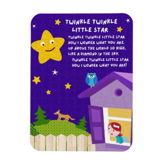 Flexible Twinkle Twinkle Little Star Nursery Rhyme Magnet