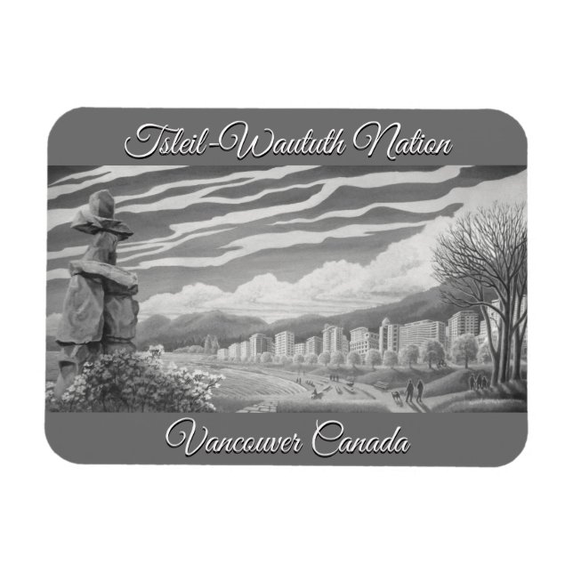 Flexible Vancouver Souvenir Magnet Vancouver Landmark Cadea (Horizontal)
