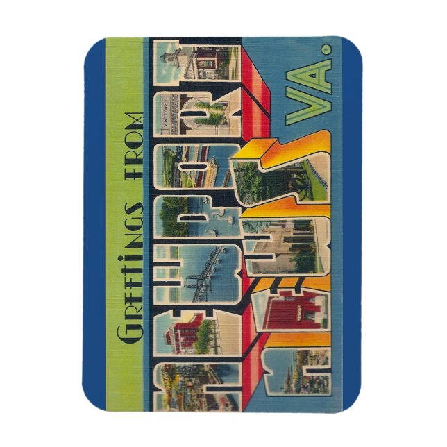 Flexible Virginie, Newport News Magnet (Vertical)