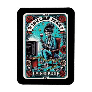 Flexible Vrai crime Carte Junkie Tarot Magnet