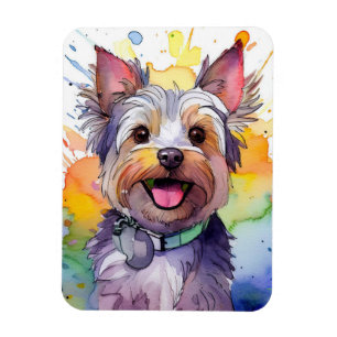 Flexible Yorkshire Terrier Dog Photo Magnet