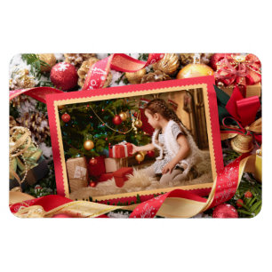 Flexible YOUR PHOTO custom Christmas magnet