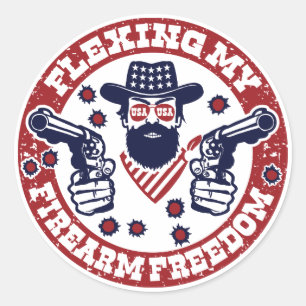 FLEXIER MA LIBERTÉ D'ARME À FEU - Stickers Patriot
