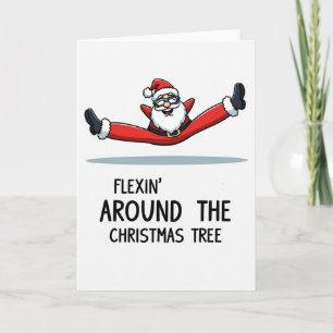 Flexin Around The Tree Christmas Card