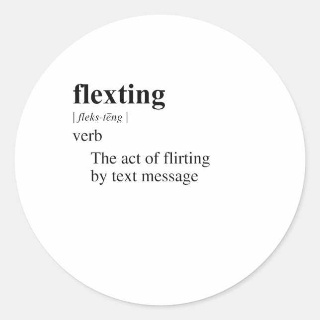 FLEXTING CLASSIC ROUND STICKER (Front)