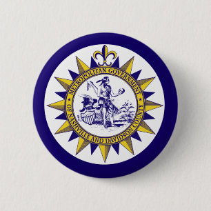 FlFlag of Nashville, Tennessee 2 Inch Round Button