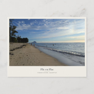 Flic en Flac Beach in Soft Evening Light Postcard