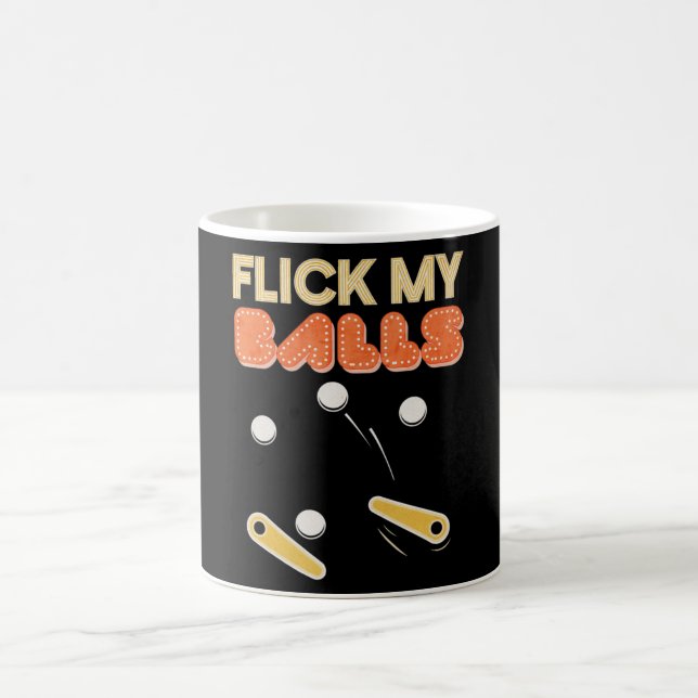 Flick My Balls Classic Retro Pinball Premium Coffee Mug (Center)