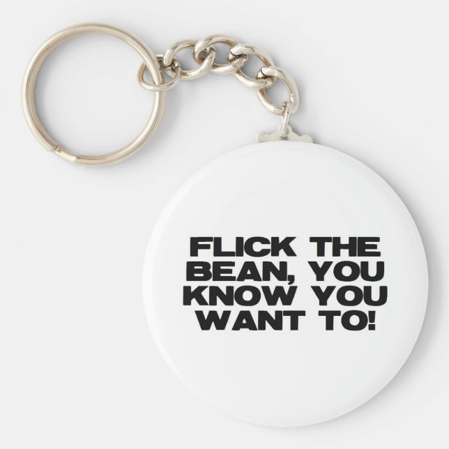 Flick the Bean Keychain (Front)