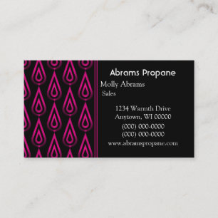 Flickering Flames Business Card, Hot Pink Card