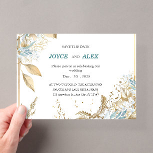 Flickermuse Acrylic Wedding Invitation Card