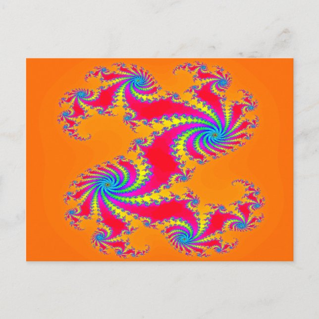 Flickr Picnik Zazzle Fractals Postcard (Front)