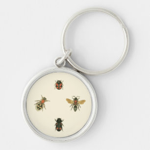 Flies and Beetles by Vision Studio Keychain
