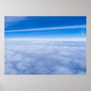 Flight above the clouds poster
