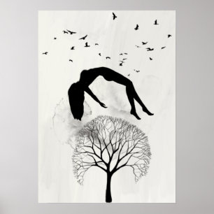 Flight Abstract Dream Artist Collage Poster