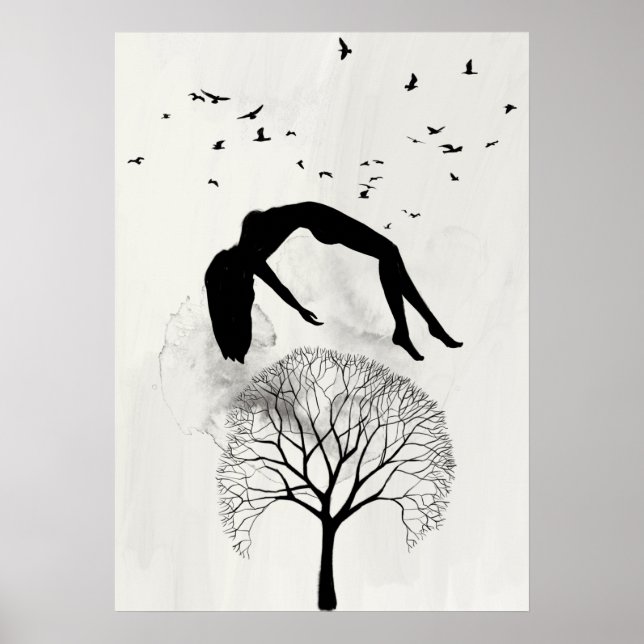 Flight Abstract Dream Artist Collage Poster (Front)