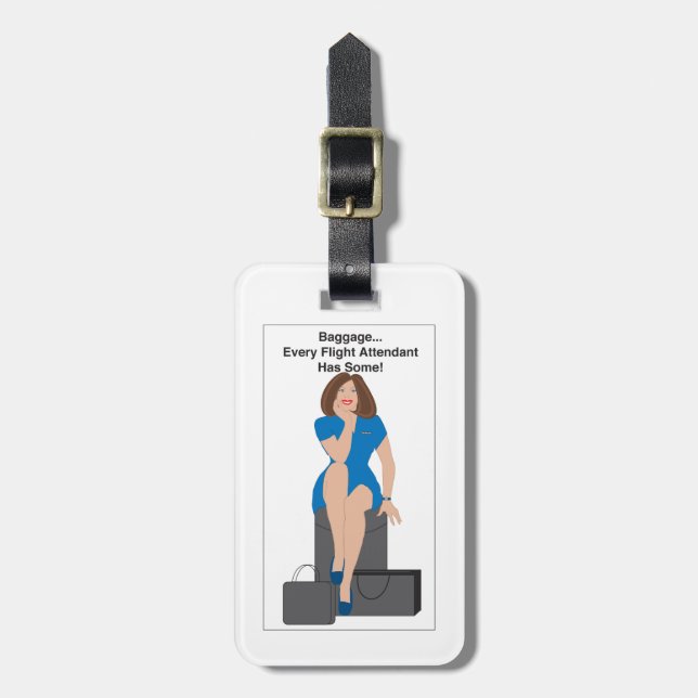 Flight Attendant Baggage Luggage Tag (Front Vertical)
