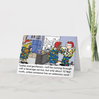 Flight Attendant Christmas Lights Greeting Card