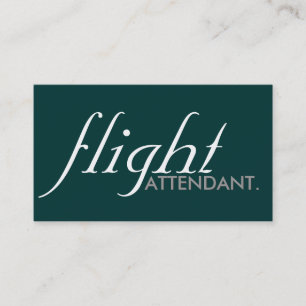 flight attendant. (colour and font customizable) business card